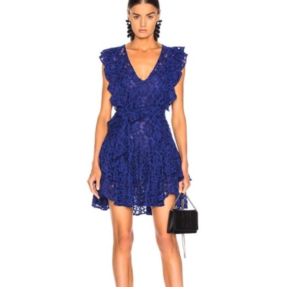 Marissa Webb Corrine Ultraviolet Lace Mini Dress
